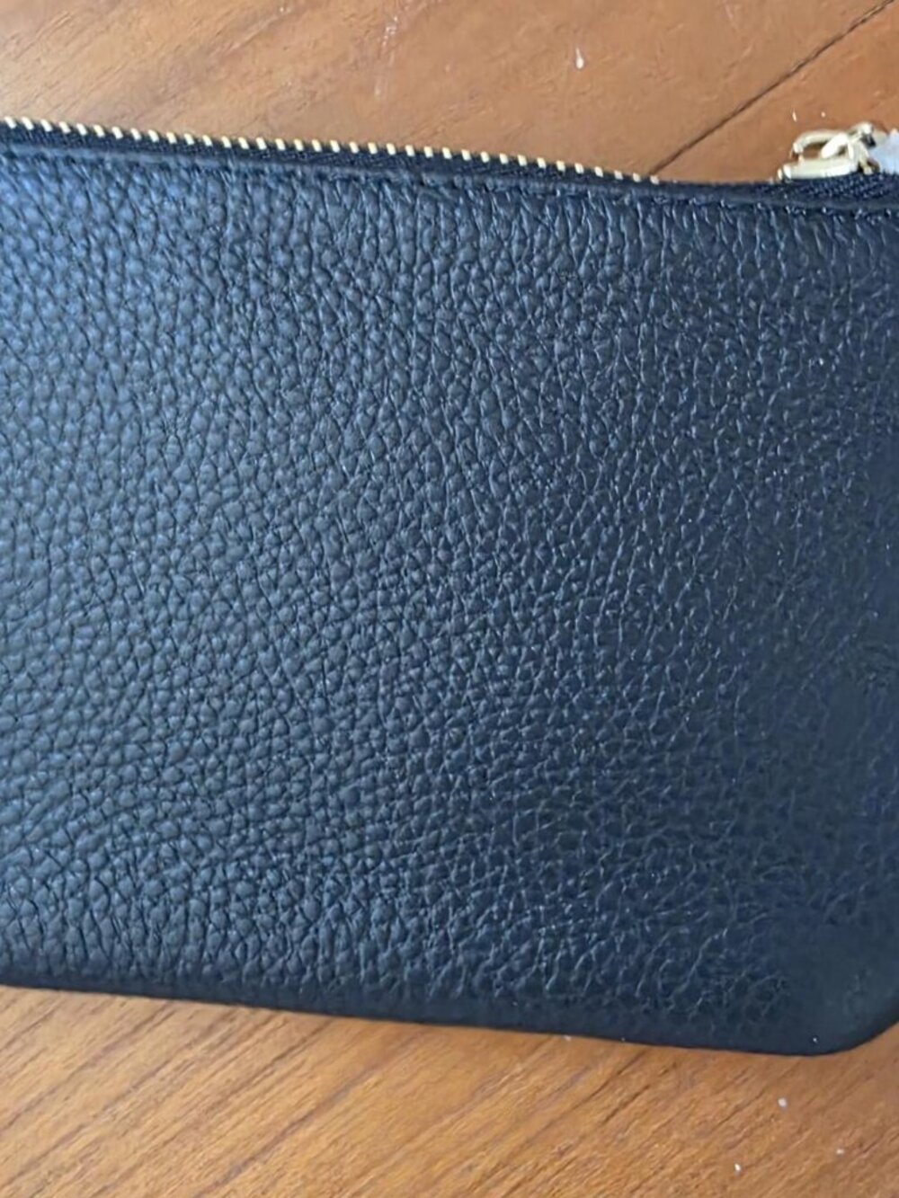 Pom Pom London Black Full Grain Leather Zip Coin Purse Wallet NWT - Picture 2 of 10